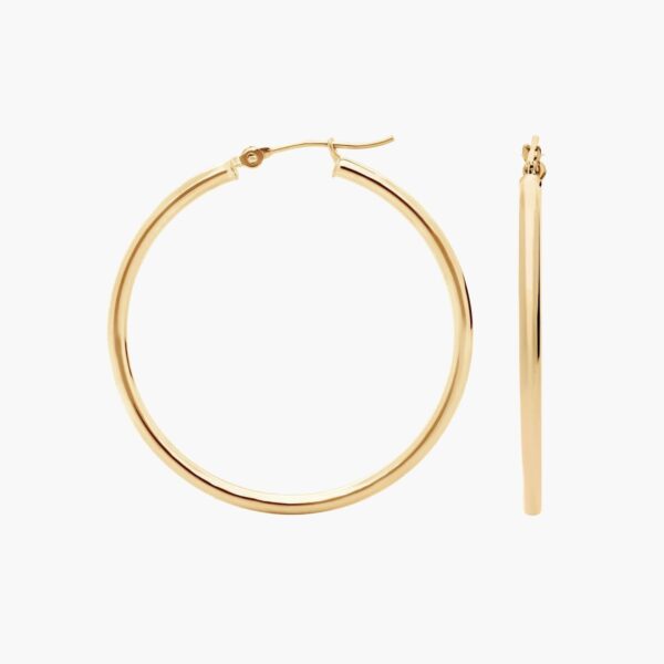 Classic Large Gold-Plated Hoops – Lightweight & Stylish