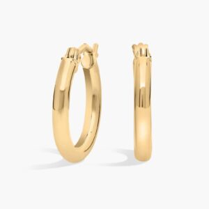 Polished Gold-Plated Mini Hoop Earrings – Simple and Timeless Design